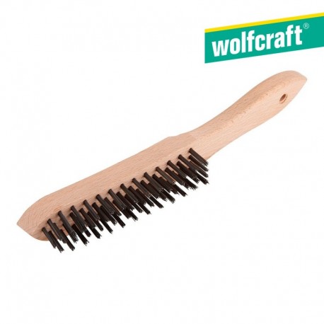 Wolfcraft Escova Metálica de Mão Aço Cabo de Plástico 280 mm 2722000 - 4006885272200