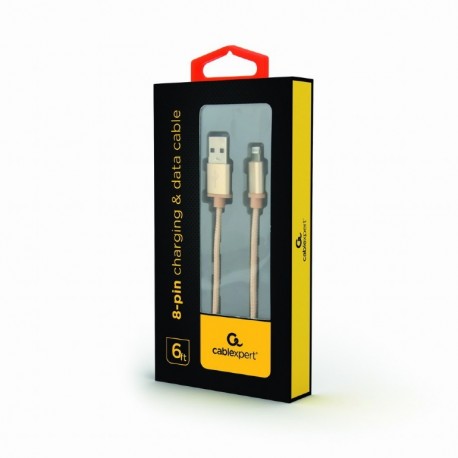 Cabo Usb 2.0 Para Lightning 1.8Mt Dourado Blister - 8716309101080