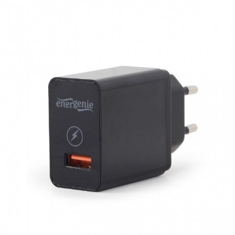 Carregador Gembird USB QC3.0 Quick Charge Preto - 8716309098960