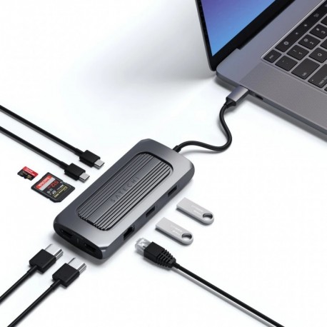 Satechi USB-C Multiport MX Adapter Space Grey - 0810086360130