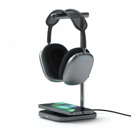 Satechi 2-in-1 Headphones Stand with Wireless Charger - 0810086360239