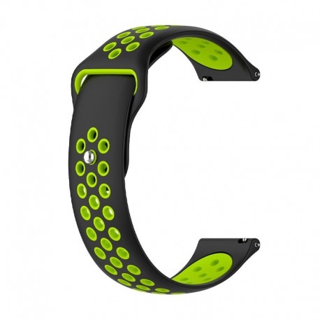 COOL Bracelete Universal 22 mm Amazfit GTR / Stratos / Huawei / Samsung / Bristol / Sunset Borracha Preto, Verde - 8434847057354