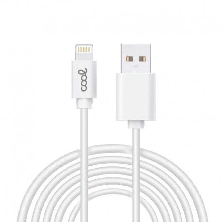 COOL Cabo USB Compatível Lightning para iPhone / iPad 3 metros Branco - 8434847045597