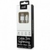 COOL Cabo USB Compatível Lightning para iPhone / iPad 3 metros Branco - 8434847045597