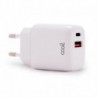 COOL Carregador Rede Universal Carregador Rápido PD Dual Tipo-C / USB 20 W Branco - 8434847058016