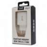 COOL Carregador Rede Universal Carregador Rápido PD Dual Tipo-C / USB 20 W Branco - 8434847058016