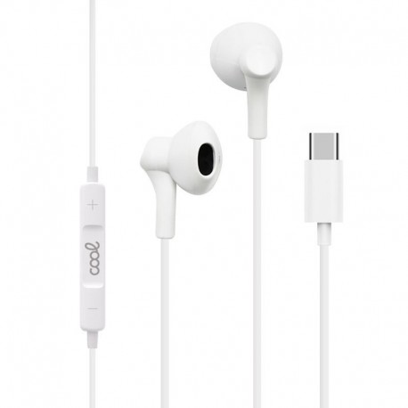 COOL Auriculares Botão Stereo Tipo-C com Micro Digital Branco - 8434847058054