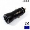 COOL Carregador para Viatura Universal Dupla Entrada USB Preto 2,4 A - 8434847023335