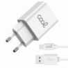 COOL Carregador Rede para iPhone 2 x USB + Cabo Lightning 1,2 m 2,4 A - 8434847056036