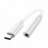 COOL Adaptador Conector Tipo-C a Jack 3,5 mm Digital Universal Branco - 8434847059310