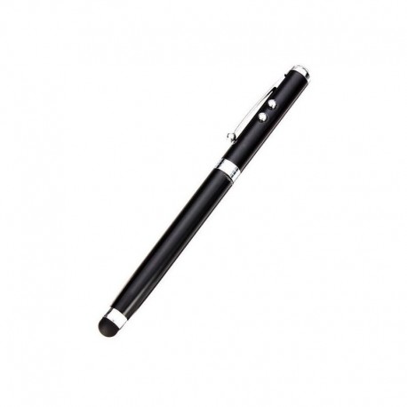 COOL Ponteiro Stylus Universal Preto com LED Branco e Laser Vermelho - 8434847059525