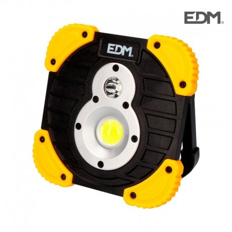 EDM Lanterna Foco LED DUPLO XL 10 W 750 lumens IPX6 com Função Power Bank a Bateria Recarregável - 8425998363777