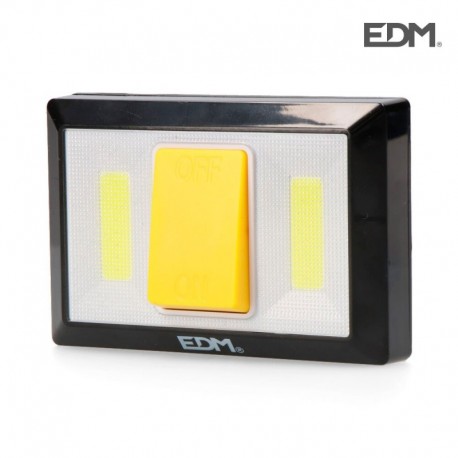 EDM Lanterna LED 200 lumens 6500 K Base Magnética e Adesiva com 4 Pilhas AAA Incluídas - 8425998364408
