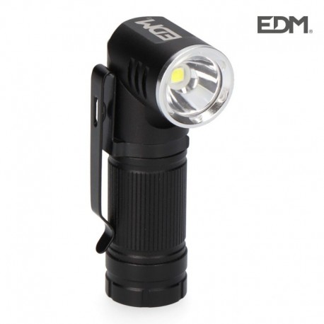 EDM Mini Lanterna LED em Alumínio 8 W 450 lumens Retrátil com Bateria 3,7 V 700 mAh Recarregável - 8425998364439