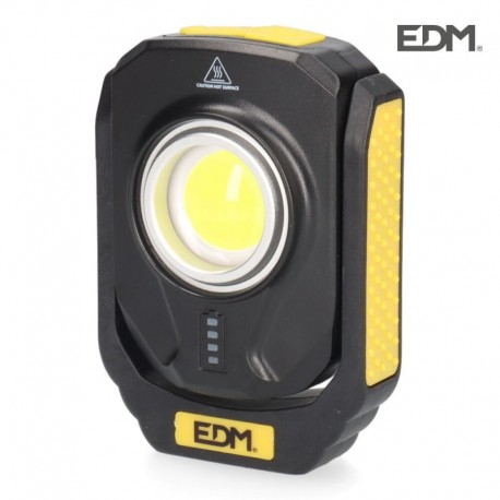 EDM Lanterna LED Compact 10 W 900 lumens IP44 com Bateria 3,7 V 2300 mAh Recarregável - 8425998364422