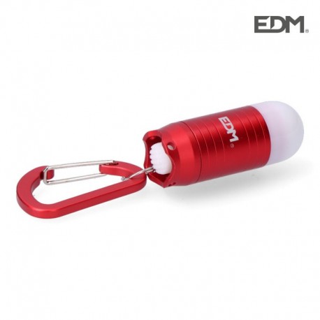 EDM Lanterna Chaveiro com Mosquetão 1 LED com 3 Pilhas LR44 Incluídas - 8425998361254