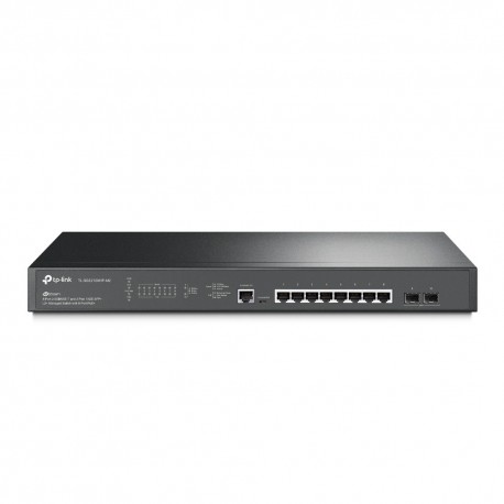 TP-LINK TL-SG3210XHP-M2 Switch de Rede Gerido L2+ 2.5G Ethernet (100/1000/2500) JetStream 8 Portas RJ45, 2 Portas SFP+ com PoE, Preto - 6935364030797