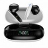 COOL Auriculares Stereo Bluetooth Dual Pod Earbuds Wireless TWS LCD Shadow Branco - 8434847056661