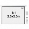 Tela Ecrã de Projeção Suspensão Elétrico 200X200cm Napofix com Moldura - E11-2080 - 5603209000168