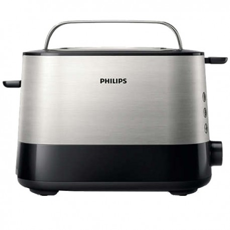 TORRADEIRA PHILIPS HD2637/90 1100W 2x FENDAS XXL LARGAS PRETO INOX - 8710103777113
