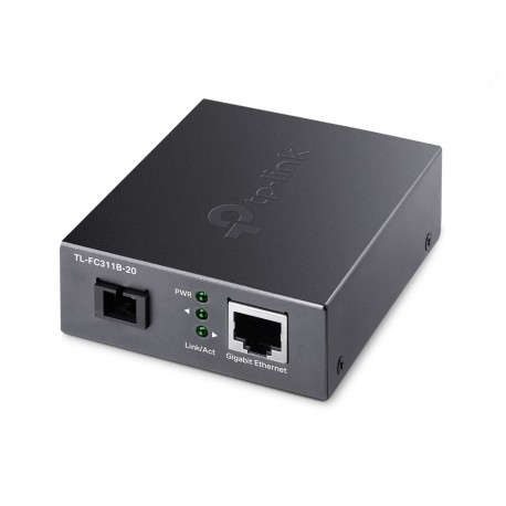 TP-LINK TL-FC311B-20 Conversor de Rede de Média 1000 Mbit/s 1550 nm Modo único Preto - 6935364072926
