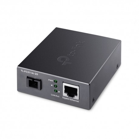 TP-LINK TL-FC311A-20 Conversor de Rede de Média 1000 Mbit/s 1550 nm Modo único Preto - 6935364072919