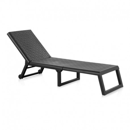 Sp-Berner Dream Cadeira Dobrável com Rodas 58x42x199 cm Wengué - 8410474320825