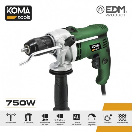 KOMA tools Berbequim de Percussão 750 W com Controle de Velocidade - 8425998087246
