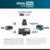KOMA tools Kit Rebarbadora 20 V 115 mm 9500 RPM com Mala, 1 Bateria 4.0 Ah e Carregador 08772 Pro Series Battery - 8425998087604