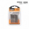 KOMA tools Jogo de 6 Pontas, Ponteiras PH 1/2/3 PZ 1-2-3 x 50 mm - 8425998087413