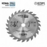 KOMA tools Disco de Substituição 165 mm 20 mm 24T até 7000 RPM Aço e Dentes de Liga de Tungstênio tipo HW ideal Madeira, para 08764 Pro Series - 8425998087208