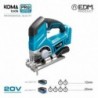KOMA tools Serra Tico-tico 20 V 0-2300 RPM, 65 mm Madeira, 8 mm Metal, com 1 Serra para Madeira Incluída, sem Bateria e Carregador Pro Series Battery - 8425998087543