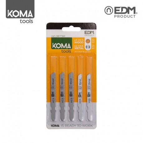 KOMA tools Pack 5 Lâminas de Serra para 08705 / 08754 - 8425998087321