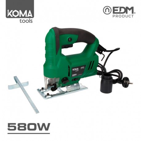 KOMA tools Serra Tico-tico 580 W 0-3000 RPM 1 Serra para Madeira Incluída - 8425998087055
