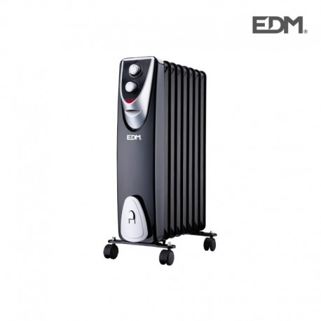 EDM Radiador Black Edition Sem Óleo 8 Elementos 500/1000/1500 W - 8425998071276