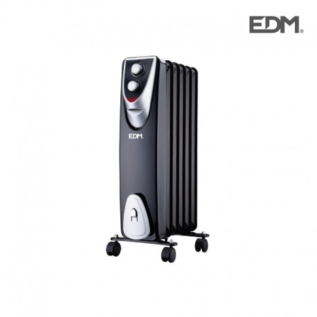 EDM Radiador Black Edition Sem Óleo 6 Elementos 400/600/1000 W - 8425998071269