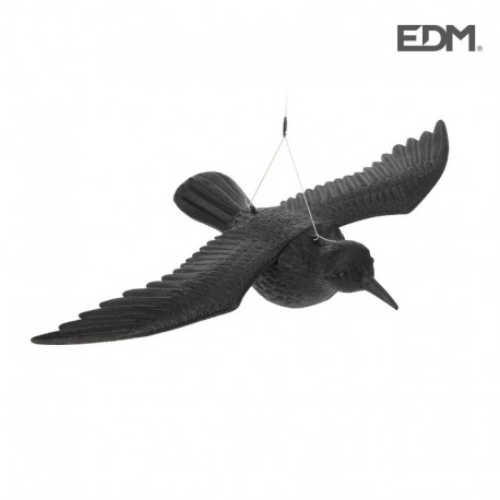 EDM Corvo de Plástico Preto Voador Anti-pássaros Afugenta Aves, Pombos, Pássaros 57 cm - 8711295853715