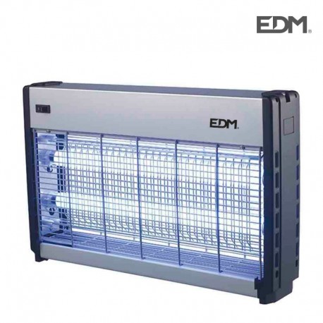 EDM Mata Insetos Profissional Eletrónico até 50 m2 com 2x 15 W Tubos de Luz Actinica 49x31x10 cm - 8425998060133