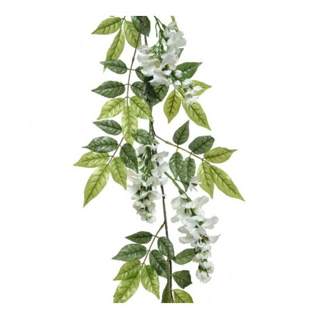 OEM Planta Artificial Ramo Glicínia Wisteria Sinensis Branco 150 cm - 8718533613100