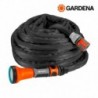 GARDENA Kit Conjunto de Mangueira Têxtil Liano Cinza com 15 m 13 mm Completo com Ligações e Lança Sprinkler - 18430-20 - 4078500044219