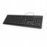 HAMA KZ-600 Teclado Impermeável com Cabo USB QWERTY PT Preto - 4047443459794