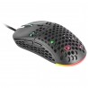 MARS GAMING MM55 BLACK MOUSE. 12800DPI. EXTREME-LIGHT 55G. RGB. PARACORD. SOFT - 8437023608012