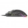 MARS GAMING MM55 BLACK MOUSE. 12800DPI. EXTREME-LIGHT 55G. RGB. PARACORD. SOFT - 8437023608012