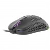 MARS GAMING MM55 BLACK MOUSE. 12800DPI. EXTREME-LIGHT 55G. RGB. PARACORD. SOFT - 8437023608012