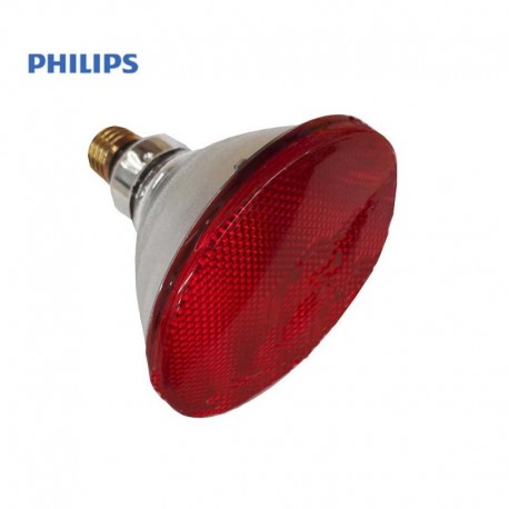 Philips Lâmpada Infravermelhos PAR38 IR 100 W 220/240 V AC E27 Vermelho Função Terapêutica Calor - 8711500600523