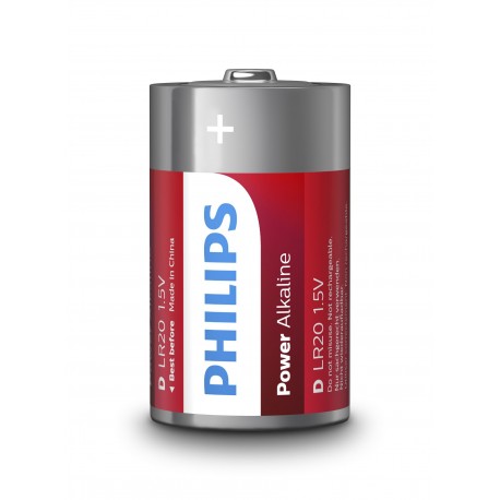 Philips Power Alkaline Pilha Alcalina LR20P2B/10 1,5 V Blister 2 Unidade(s) - 8712581550011