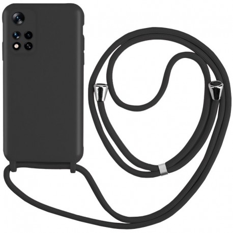 COOL Capa para Xiaomi Redmi Note 11 Pro Plus 5G Cordão Liso Preto - 8434847061245