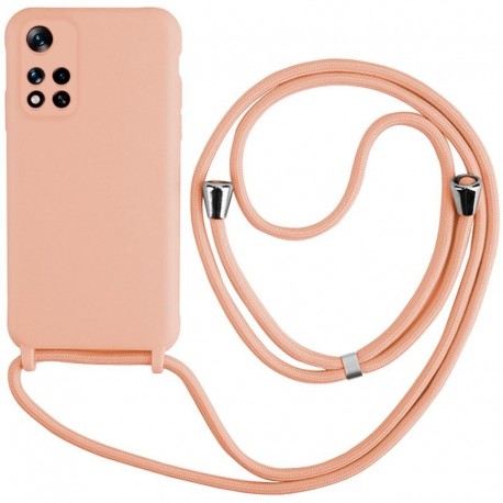 COOL Capa para Xiaomi Redmi Note 11 Pro Plus 5G Cordão Liso Rosa - 8434847061252