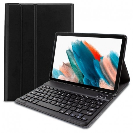 COOL Capa para Samsung Galaxy Tab A8 X200 / X205 Pele Sintética Teclado Bluetooth Preto 10.5" - 8434847061948