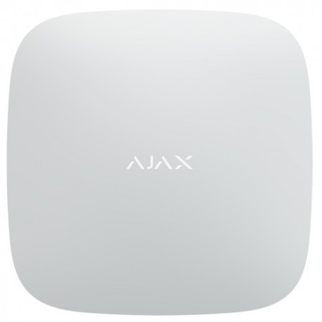 Ajax AJ-HUB2-4G-W Central de Alarme Profissional Grau 2 Ethernet e Dual SIM 4G até 100 Dispositivos Sem fios 868 MHz Jeweller e Wings, 25 Câmaras IP ou Canais, APP e Software, Branco - 4823114014765